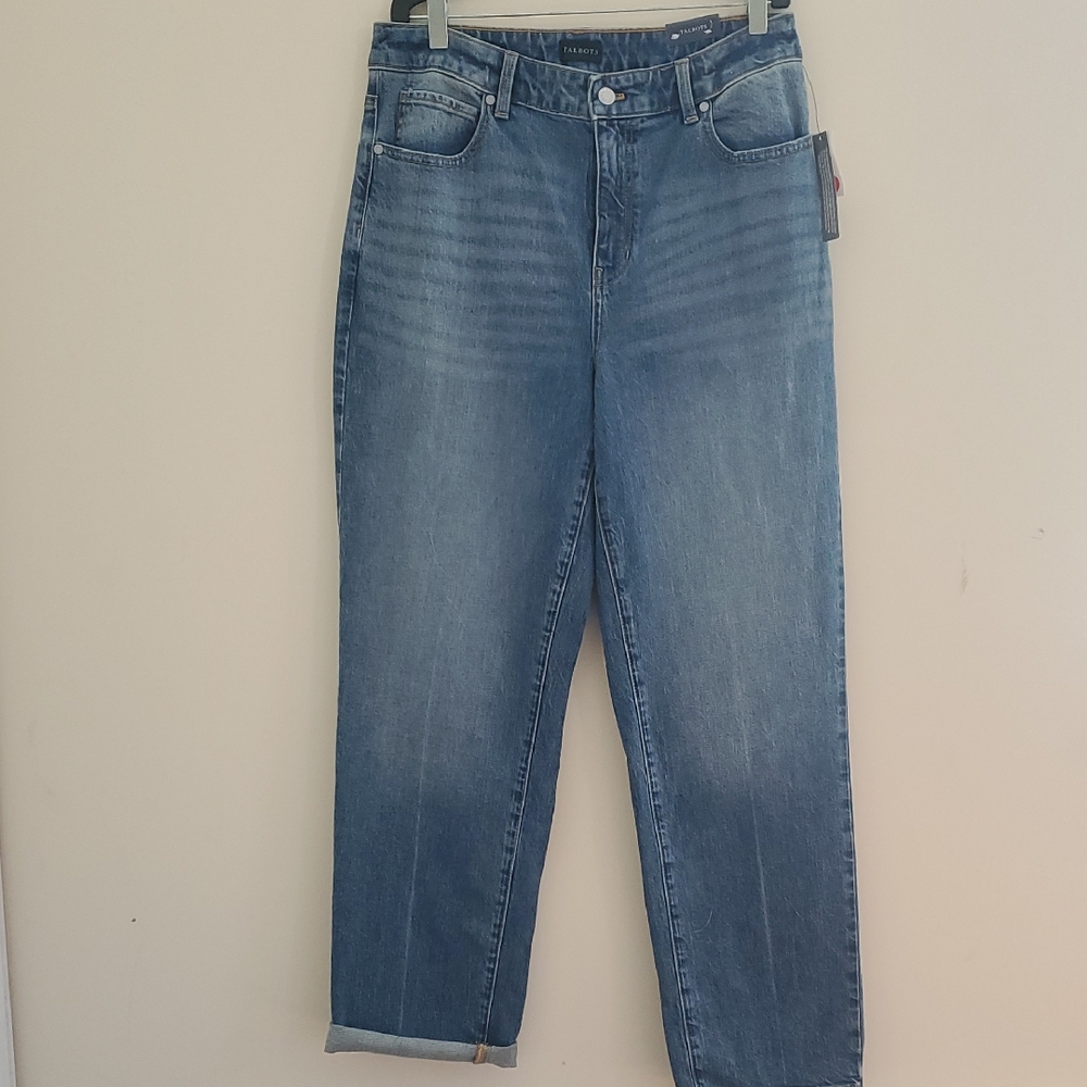 Talbots Classic Straight Leg Blue Jeans, Relaxed Fit